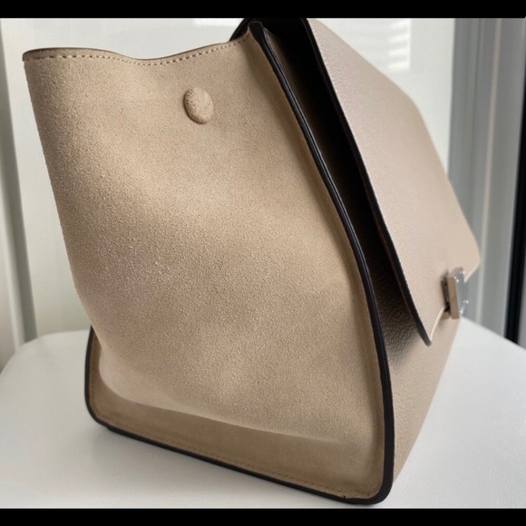 CELINE Taupe Medium Trapeze Bag - Picture 4 of 12